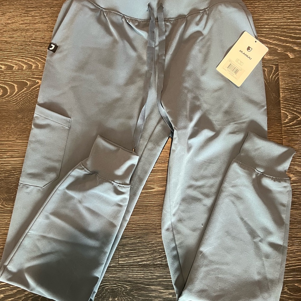 Jaanuu Silex Slim Knit-Waist Scrub Jogger - Storm Blue - Storm Blue / XS / Tall